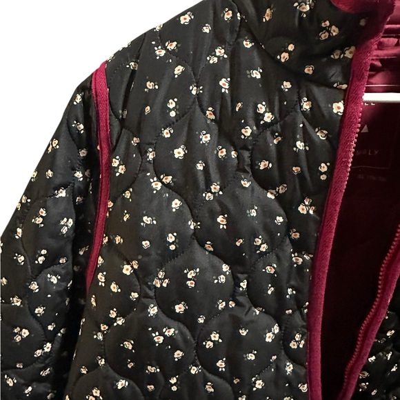 Free Assembly Floral Girls Quilted Puffer Jacket size XL - Picture 3 of 7